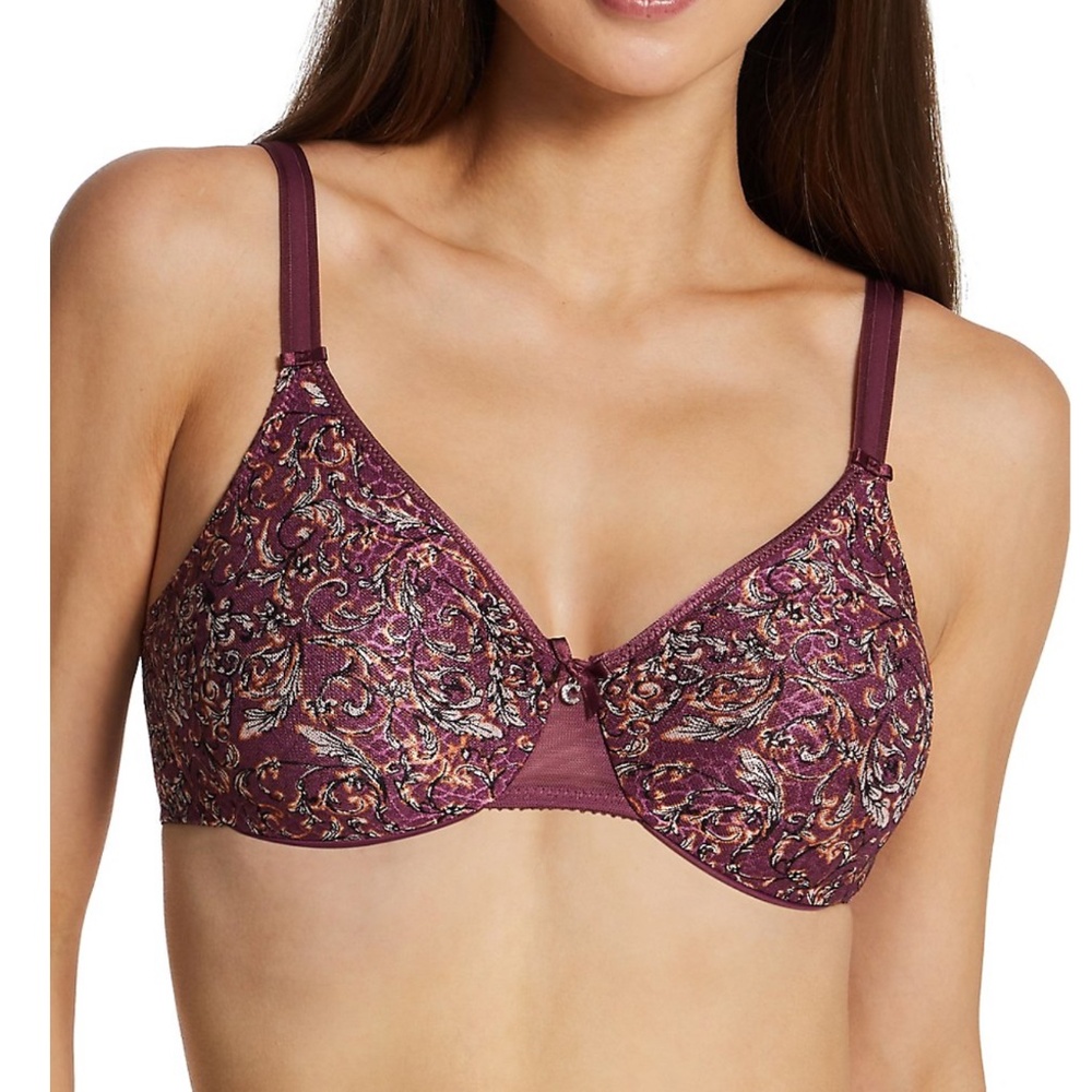 Chantelle Burgundy Paisley Bra
